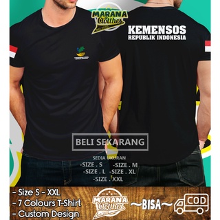 เสื้อยืดวินเทจเสื้อยืด พิมพ์ลาย Ri Kemensos Social Kementrian Distro สําหรับผู้ชายS-5XL