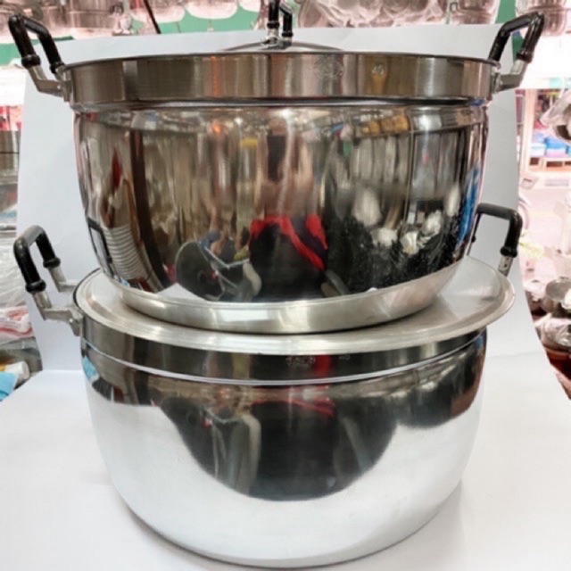 หม้อแกงอลูมิเนียม/ตราหัวม้า หนา ขนาด28/30/32/34//36/38/40/45 cm