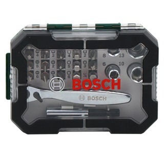 ชุดดอกไขควงและซันบล็อก BOSCH 27 ชิ้น SCREWDRIVER BIT AND RATCHET BOSCH 27PCS