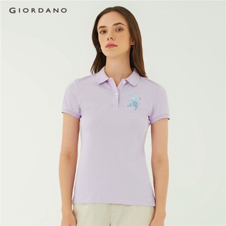 GIORDANO เสื้อโปโลผู้หญิง ปักสิงโต Womens 3D Lion Polo 05311222