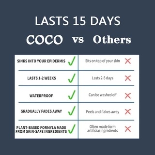 【COCO Magic tattoo】สติกเกอร์รอยสักชั่วคราว กึ่งถาวร ขนาดเล็ก กันน้ํา ติดทนนาน 15 วัน