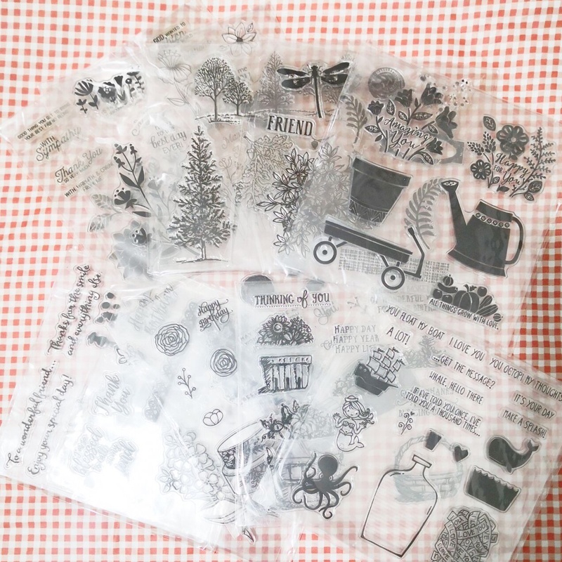Vintage โปร่งใสแสตมป์พืชเค้กตัวอักษรต้นไม้ DIY อัลบั้ม Scrapbooking ซิลิกาเจลแสตมป์ Journal Scrapbooking เครื่องมือ