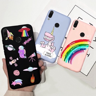 Huawei y9 Prime Y 9 2019 ใหม่ แฟชั่น การ์ตูน เคลือบด้าน เคสนิ่ม ซิลิโคน พิมพ์ลาย HuaweiY9Pirme y9 2019 เคสโทรศัพท์