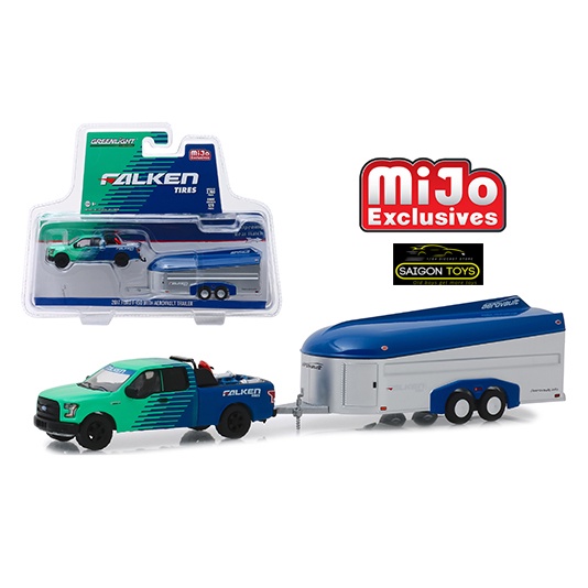 Hitch &amp; Tow - ยาง Falken - 2017 Ford F-150 with A - Exclusive Greenlight 1 รถโมเดลคงที ่ Mijo Limited