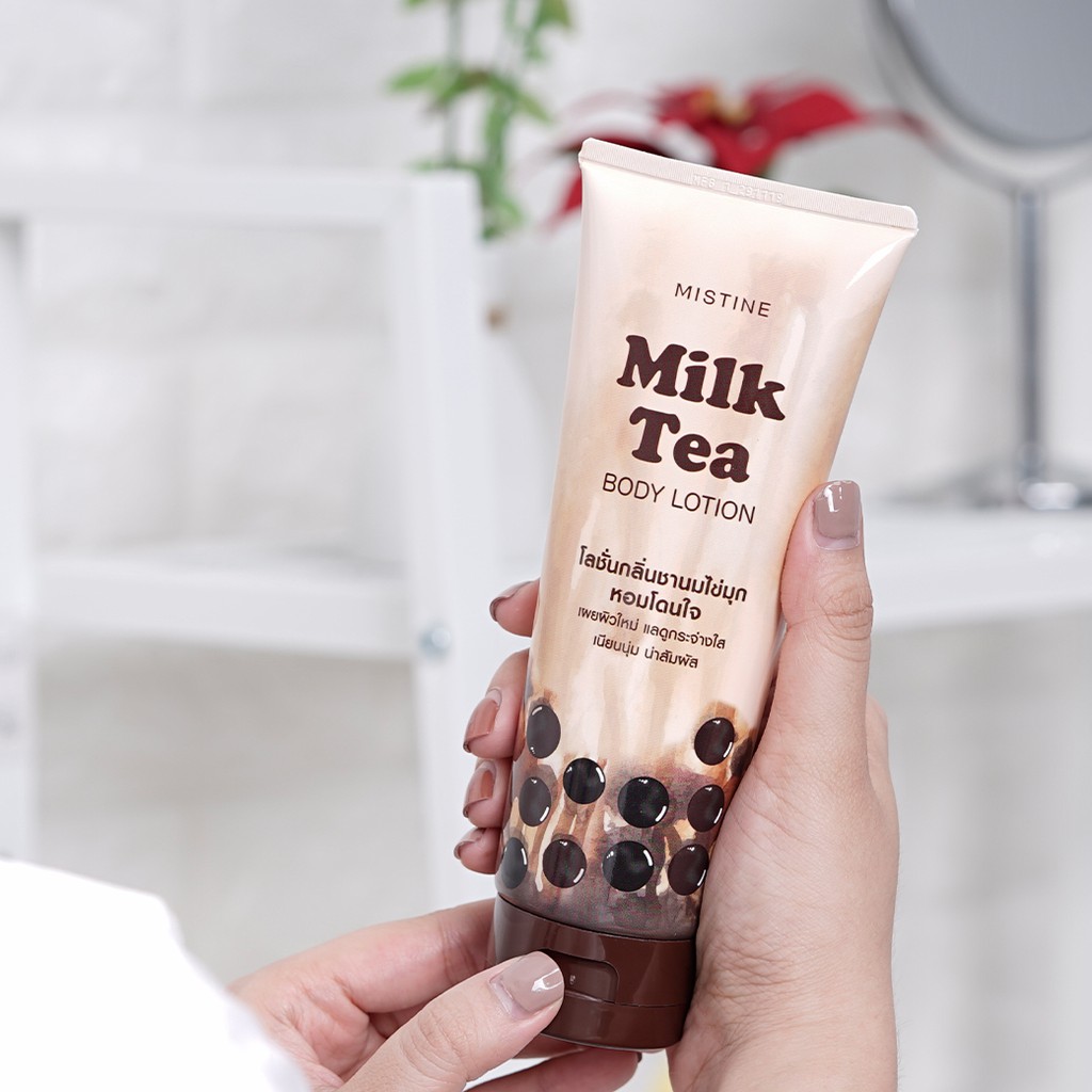 Mistine Milk tea body lotion 200 ml. Shopee Thailand