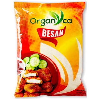 BesanFlour(Organica) chickpea 100% contain 500 g. แป้งถั่วลูกไก่ ตราออร์กานิก้า ขนาด500 กรัม(Gluten Free)