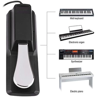 แป้นเหยียบเปียโน Sustain Pedal Damper แพดเดิ้ล ที่เหยียบ คันเหยียบพิมพ์ สำหรับคีย์บอร์ด ออร์แกนอิเล็กทรอนิกส์ เปียโน