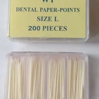 Dental paper points กล่องบรรจุ200ชิ้น มีขนาดSS S M L
