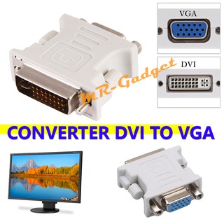 VGA 15pin (F) to DVI 24+5 (M) Adapter Converter(White)