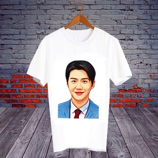 สั่งทำ เสื้อยืด Fanmade เสื้อแฟนเมด เสื้อยืดคำพูด เสื้อแฟนคลับ ภาพวาด ภาพการ์ตูน Kim Seon Ho คิมซอนโฮ  - AKSH6