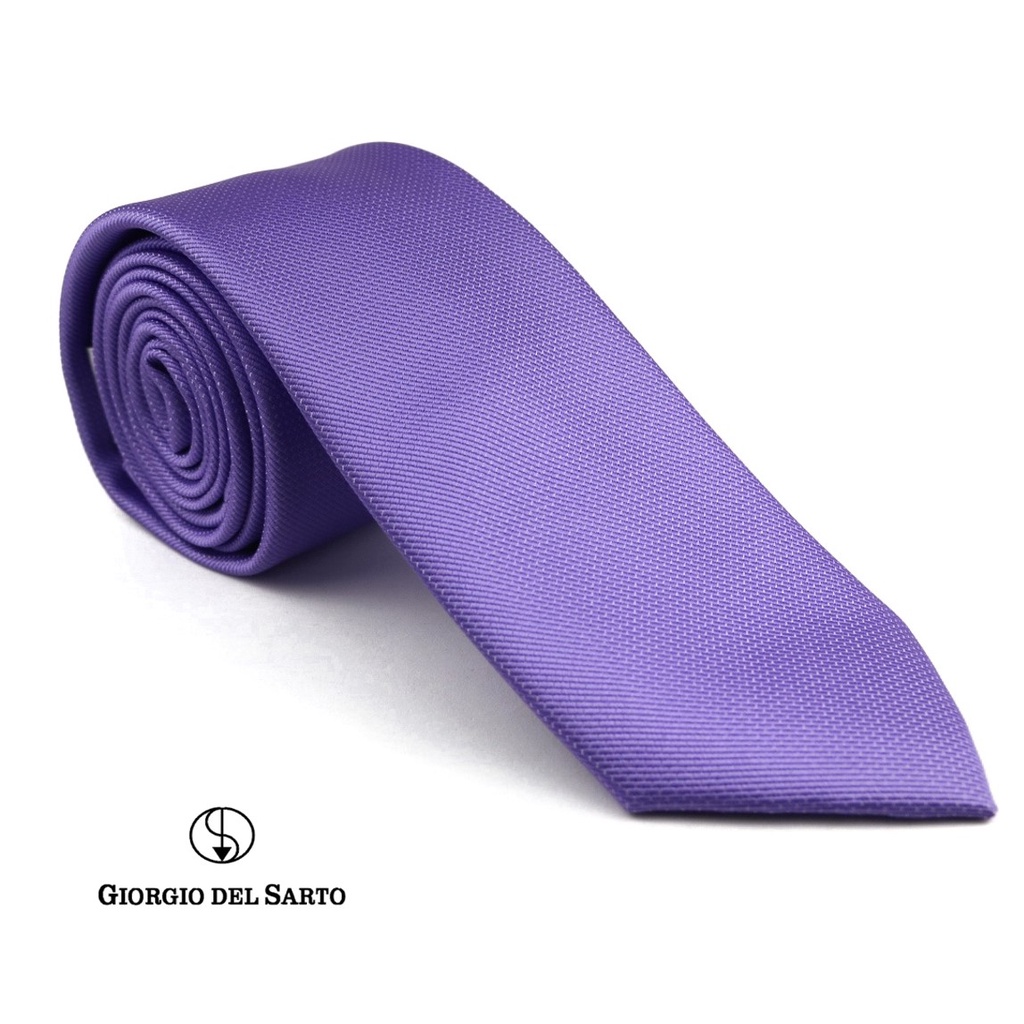 Giorgio Del Sarto Necktie 7.5 cm Blue with Fabric Texture เนคไทสีฟ้ามีเท็กเจอร์