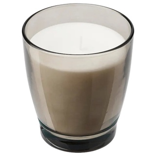 เทียนหอม กลิ่นดินและกองไฟ เทียน เทียนหอมในถ้วยแก้ว บอนไฟร์ เทา 50 ชม. ENSTAKA Scented candle in glass Bonfire grey 50 hr
