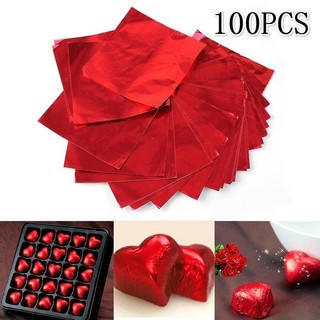 8cm x 8cm 100pcs / set of chocolate aluminum foil packaging aluminum foil color aluminum foil candy relief paper