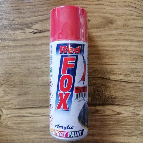 สีสเปรย์ สีแดง (RED) ยี่ห้อ BOSNY REDFOX พ่นได้เกือบทุกสภาพผิว ขนาดบรรจุ270กรัม
