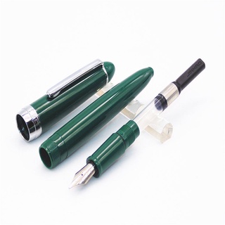 Jinhao 992 ปากกาหมึกซึมเกลียวสีดําสีเขียวสําหรับนักเรียน