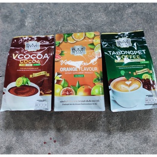 V Cocoa Tabongpetcoffee by vivi วีโกโก้ แพ็คเกจใหม่ กาแฟ โกโก้และใหม่ วิตามินซีสดชงดื่ม