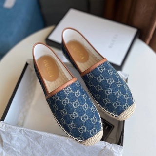 รองเท้า กุชชี่ Denim espadrilles shoes การันตีความเหมือนที่สุดให้เลยถ่ายสดจากสินค้าจริง100%