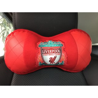 ลิขสิทธิ์แท้ ลิเวอร์พูล หมอนรองคอ ทรงกระดูก ในรถยนต์ 1 ชิ้น Liverpool 1 pc Car Neck Rest Cushion Head Pillow