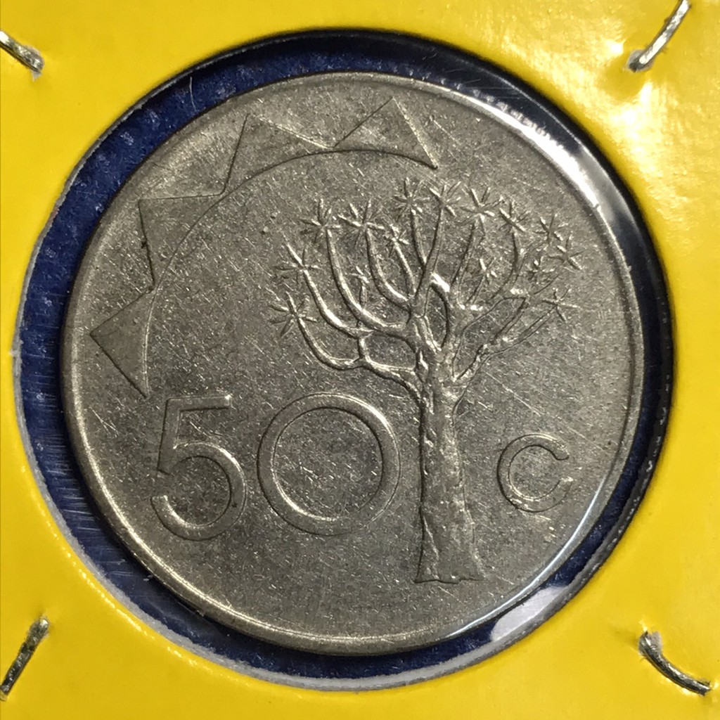 เหรียญเก่า12948 ปี1993 NAMIBIA 50 CENTS หายาก เหรียญสะสม เหรียญต่างประเทศ