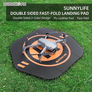 Sunnylife แผ่นลงจอดโดรน หนัง PU กันน้ํา พับได้ 50 ซม. สําหรับ DJI MAVIC 3 2 AIR 2S MINI 2 SE FPV