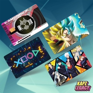 Kapzlegacy สติกเกอร์การ์ดธนาคาร ลายอนิเมะนักสืบโคนัน Kamen Rider ATM n Go Skin Debit Credit TnG Cards Chip 4