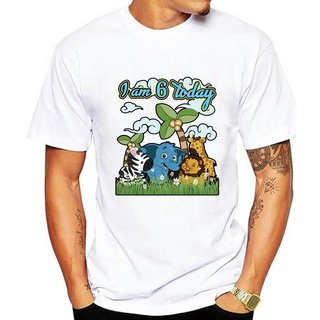 เสื้อยืดผ้าฝ้ายพิมพ์ลายขายดี เสื้อยืด พิมพ์ลายสวนสัตว์ Safari Jungle 5Th สําหรับเด็กผู้ชาย