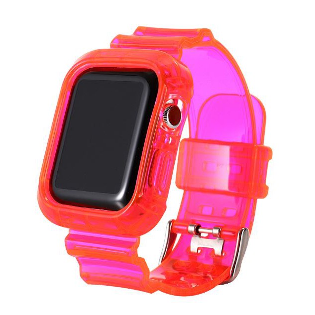 กล่องนาฬิกา สายนาฬิกาข้อมือซิลิโคน 🔥HOT นาทีทอง🔥สาย Apple Watch แบบใส เรืองแสง ขนาด 38,40,42,44 mm.