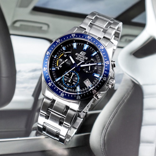 นาฬิกา คาสิโอ Casio Edifice Chronograph รุ่น EFV-540D-1A2 สายสเตนเลสสตีล