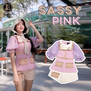 SASSY PINK : BLT BRAND : เซ็ตกางเกงขาสั้นสีชมพู
