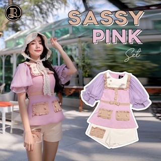 SASSY PINK : BLT BRAND : เซ็ตกางเกงขาสั้นสีชมพู