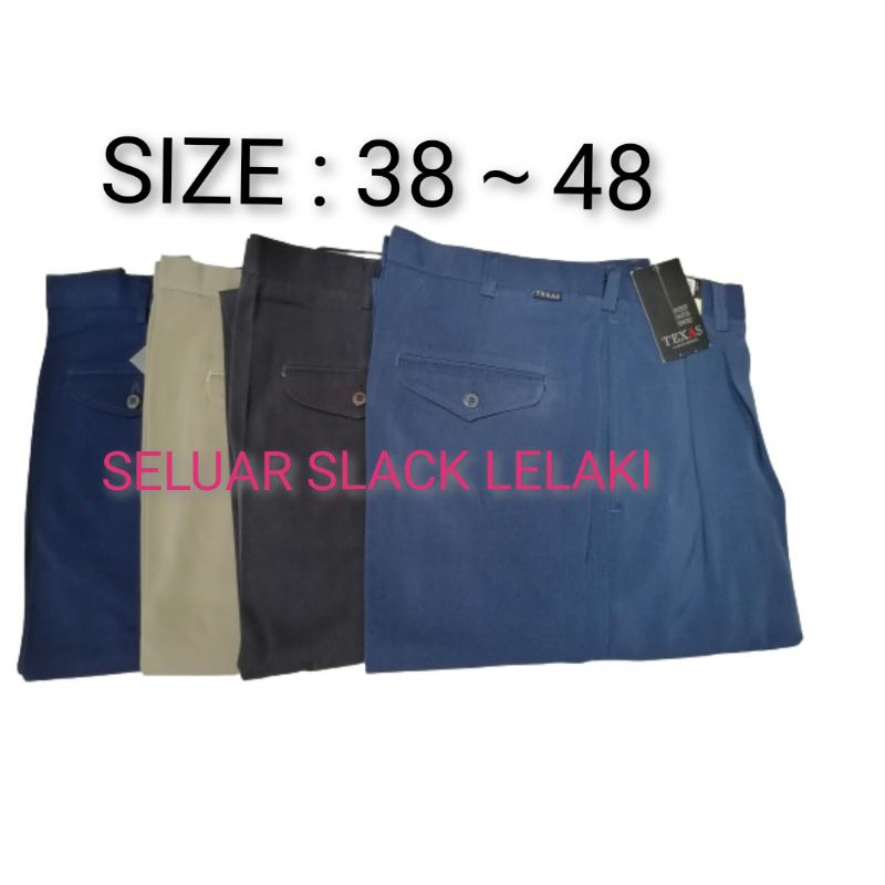 SELUAR SLACK LELAKI/MEN SLACK LONG PANTS /STRAIGHT CUT38-48