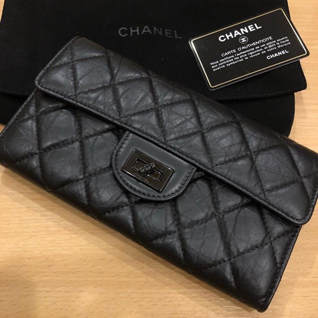 Chanel Sarah Long Wallet So Black แท้