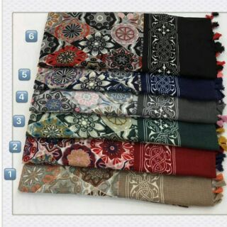 ผ้าพันคอแฟชั่น ผ้าพันคอใหญ่ ผ้าคลุมไหล่ชายทะเล Shawl Scarf