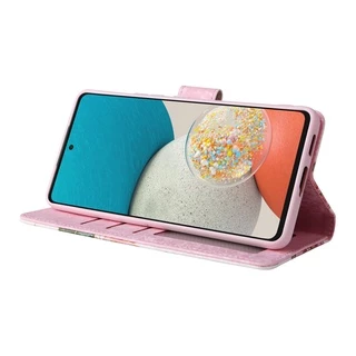 เคสโทรศัพท์หนัง Pu นิ่ม ฝาพับ ลายดอกไม้ พร้อมช่องใส่บัตร หรูหรา สําหรับ Samsung Galaxy A05s A53 A33 A23 A24 A52 4G A52S M23 A13 5G A13 4G A14 4G A24 5G A14 5G