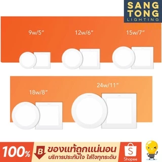 (มีราคาส่ง) Lamptan โคมไฟ Led Downlight Ultra slim Alu ดาวน์ไลท์ บางพิศษ อลูมิเนียม หน้ากลม เหลี่ยม