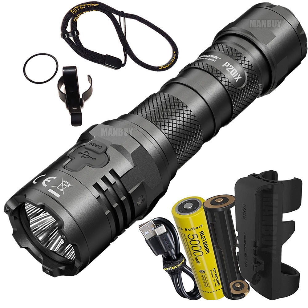 Nitecore P20ix 4000 ลูเมน ไฟฉาย LED แบบชาร์จไฟได้ 4 x