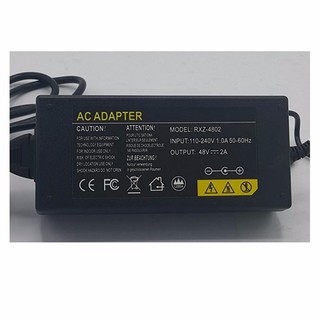 Adapter 48V 2A สำหรับเครื่องบันทึกNVRที่ใช้สำหรับ IP Camera 48V. มีPOEในตัว4จุด