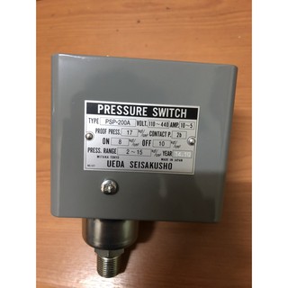 🔥โค้ดINC3LEL3ลด30฿สวิทซ์ควบคุมแรงดันลม Pressure Switch ยี่ห้อ UEDA รุ่น PSP-200A