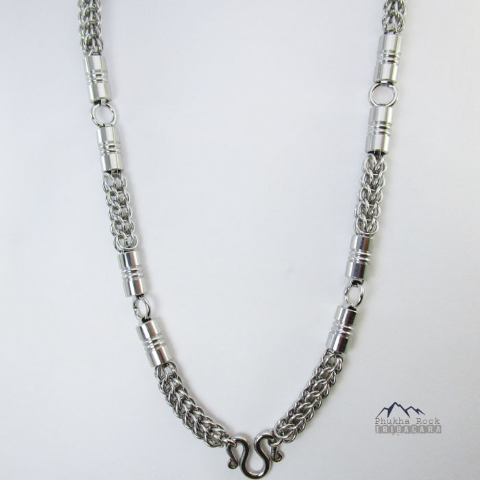 U16 ใหญ่สะใจ !! ขนาด 9-11 มม. ลายห่วงถัก ห้อยพระ 3-5 องค์ สร้อยคอสแตนเลส สร้อยพระ สร้อยสแตนเลส สร้อย