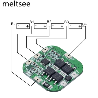 บอร์ดป้องกันแบตเตอรี่ 4S 14.8 V/16.8 V 20A peak li - ion BMS PCM สําหรับแบตเตอรี่ Lithium Licoo 2 Limn 2 O 4 Lim 18650 Li - Ion