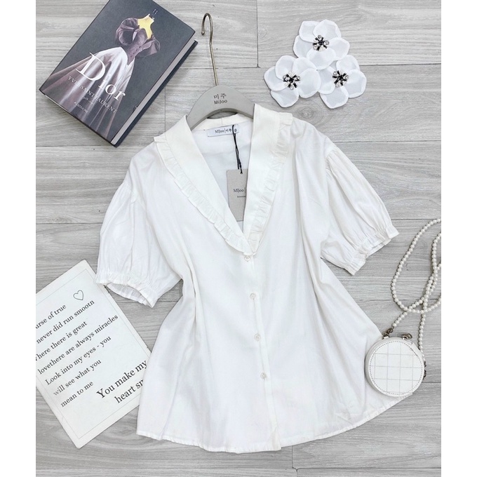 เสื้อเชิ้ตสีขาว Mijoo stylized