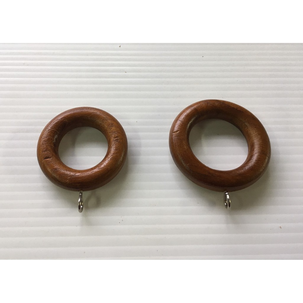 อุปกรณ์ ตกแต่งบ้าน ห่วงผ้าม่านแบบไม้สัก เคลือบสีรักษาเนื้อไม้ สีธรรมชาติ / ห่วงผ้าม่าน / อุปกรณ์ผ้าม่าน ราคาถูก