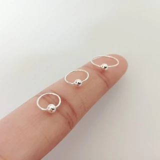 ต่างหูห่วงเงินแท้ Plummet Hoop Earrings 92.5% (ห่วงลูกตุ้ม)