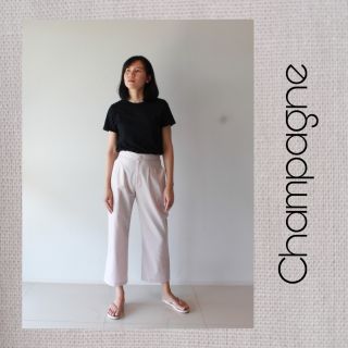 ถูกมาก! Champagne Pants l กางเกงขากระบอก 5 ส่วน