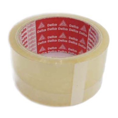OPP เทป เดลต้า ขนาด 2 นิ้ว x 45 หลา (1 ม้วน) สีใส/สีน้ำตาล  | Delta OPP Tape size 48 mm x 45 yards (1 roll) Clear/Brown