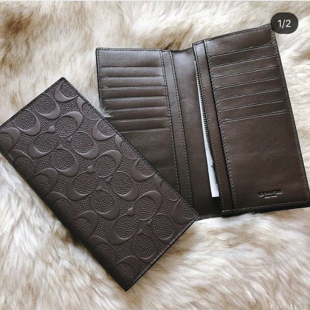 COACH F75365 BREAST POCKET WALLET IN SIGNATURE CROSSGRAIN
