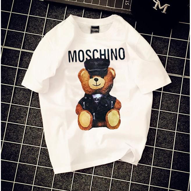 moschino เสื้อยืดคอก ลมผ้าฝ้ายพลัสไซส์