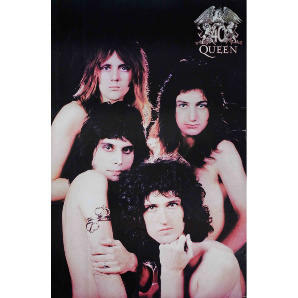 โปสเตอร์ วง Queen ควีน วง ดนตรี ร็อก รูป ภาพ ติดผนัง สวยๆ poster 34.5 x 23.5 นิ้ว (88 x 60 ซม.โดยประ
