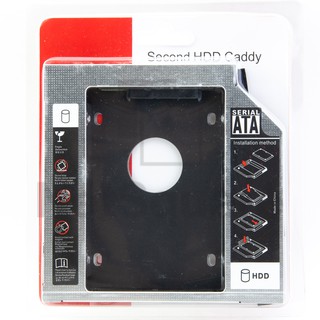 HDD Tray SDD SATA DVD Hard Drive Second Caddy ถาดแปลงเพิ่มฮาร์ดดิสก์ใน Notebook Laptop และ Macbook 12.7 9.5 9.0mm