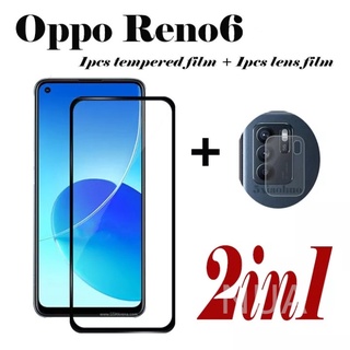 ฟิล์ม OPPO Reno6Z Reno6 5G A16 Reno 6 กันรอย กันกระแทก ชุด2in1 ฟิล์มเลนส์กล้อง ฟิล์มกระจกเต็มจอ ฟิล์มกระจกกันรอย หน้าจอ